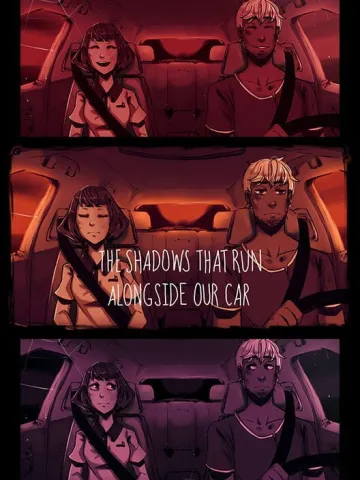 The Shadows That Run Alongside Our Car