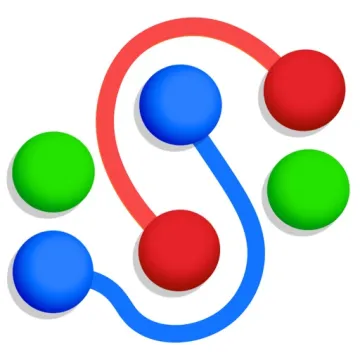 连接球益智游戏:连接相同颜色的点